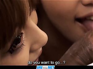 Subtitles - Anri Hoshizaki in jaw-dropping asian threes